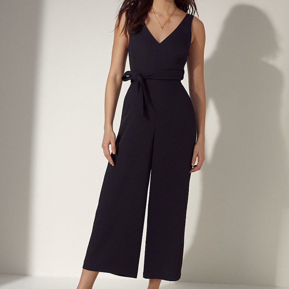 Aritzia Wilfred Écoulement V Wrap Jumpsuit Black 8
